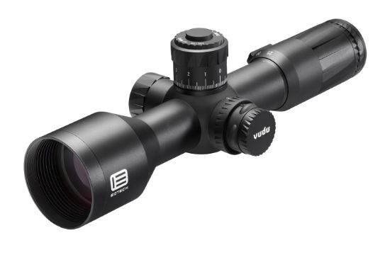 Picture of Eotech Vdu525ffh59 Vudu Ffp Black Anodized 5-25X 50Mm 34Mm Tube Illuminated Horus H59 Mrad Reticle Features Throw Lever 