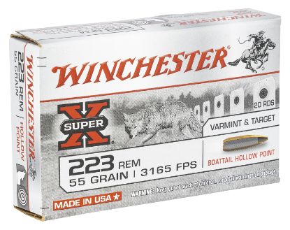 Picture of Winchester Ammo W223hp55 Power-Point 223 Rem 55 Gr Boat Tail Hollow Point 20 Per Box/ 25 Case 