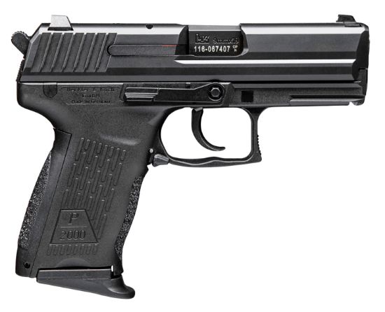 Picture of Hk 81000044 P2000 V3 Full Size Frame 9Mm Luger 10+1, 3.66" Black Steel Barrel, Serrated Steel Slide, Polymer Frame W/Picatinny Rail, Black Interchangeable Backstrap Grip, Ambidextrous 