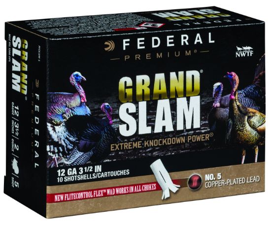 Picture of Federal Pfcx139f5 Premium Grand Slam 12 Gauge 3.50" 2 Oz 5 Shot 10 Per Box/ 25 Case 