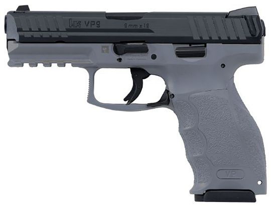 Picture of Hk 81000232 Vp9 9Mm Luger 4.09" 10+1 (3) Gray Black Steel Slide Gray Interchangeable Backstrap Grip Night Sights 