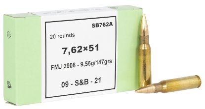 Picture of Sellier & Bellot Sb76251 Rifle 7.62X51mm Nato 147 Gr Full Metal Jacket 20 Per Box/ 30 Case 