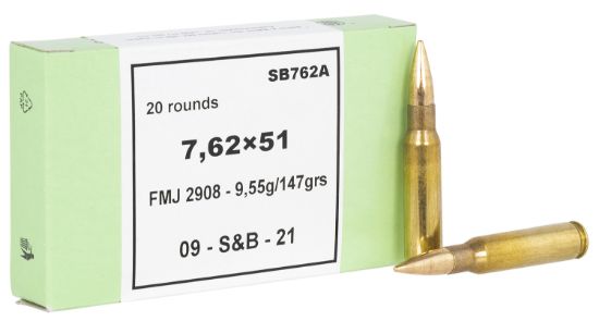 Picture of Sellier & Bellot Sb76251 Rifle 7.62X51mm Nato 147 Gr Full Metal Jacket 20 Per Box/ 30 Case 