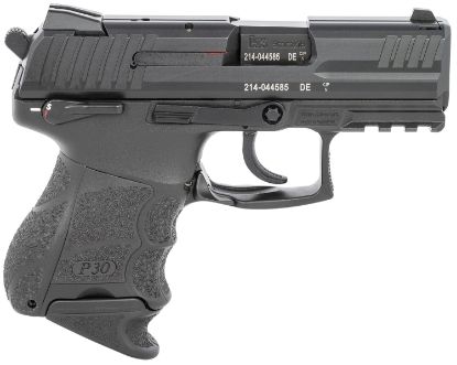 Picture of Hk 81000088 P30sk V3 Sub-Compact Frame 9Mm Luger 10+1, 3.27" Black Polygonal Rifled Barrel, Black Serrated Steel Slide, Black Polymer Frame W/Picatinny Rail, Black Finger Grooved Grip, Ambidextrous 