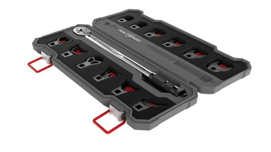 Picture of Real Avid Avmf13ws Master -Fit 13 Piece Crowfoot Wrench Set Gray/Red Ar-Platform Heavy Duty Torque Wrench Handle 13 Pieces 