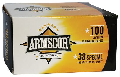 Picture of Armscor 50449 Precision Value Pack 38 Special 158 Gr Full Metal Jacket 100 Per Box/ 12 Case 