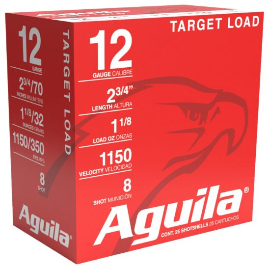 Picture of Aguila 1Chb1280 Target Load Competition 12Gauge 2.75" 1 1/8Oz 8Shot 25 Per Box/10 Case 