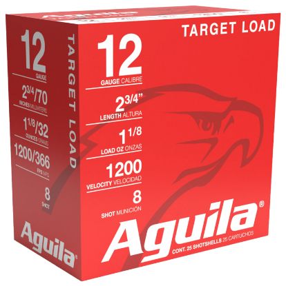 Picture of Aguila 1Chb1358 Target Load Competition 12Gauge 2.75" 1 1/8Oz 8Shot 25 Per Box/10 Case 
