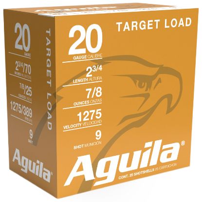 Picture of Aguila 1Chb2039 Target Load Competition 20Gauge 2.75" 7/8Oz 9Shot 25 Per Box/10 Case 