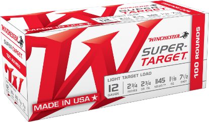 Picture of Winchester Ammo Trgt127vp Super-Target Light Target 12 Gauge 2.75" 1 1/8 Oz 7.5 Shot 100 Bx/ 2 Case Value Pack 