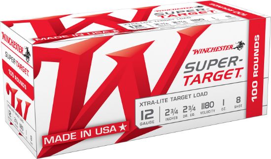 Picture of Winchester Ammo Trgtl128vp Super-Target Xtra-Lite 12 Gauge 2.75" 1 Oz 8 Shot 200 Bx/ 2 Case Value Pack 