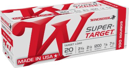 Picture of Winchester Ammo Trgt207vp Super-Target 20 Gauge 2.75" 7/8 Oz 7.5 Shot 25 Per Box/ 10 Case 