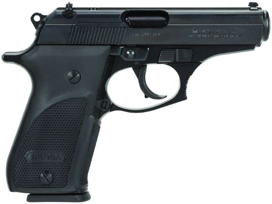 Picture of Bersa Thun380pm15 Thunder Plus Sub-Compact Frame 380 Acp 15+1, 3.50" Black Steel Barrel, Matte Black Serrated Steel Slide & Aluminum Frame W/Beavertail, Black Right Hand 