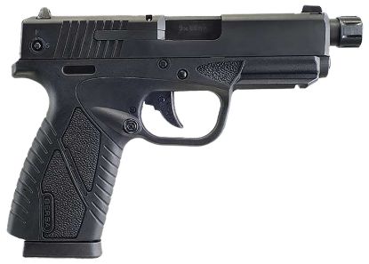 Picture of Bersa Bp9mccx Bpcc Sub-Compact Frame 9Mm Luger 8+1, 3.30" Black Steel Threaded Barrel, Matte Black Serrated Steel Slide & Polymer Frame W/Picatinny Rail 