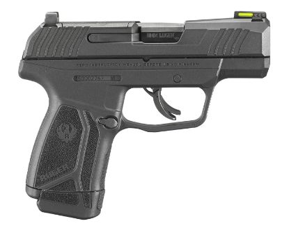 Picture of Ruger 3502 Max-9 Optic Ready 9Mm Luger 3.20" Barrel 10+1, High Performance Glass-Filled Nylon Grip Frame, Optic Cut Through-Hardened Steel Slide, Hogue Beavertail Handall Rubber Grip, Manual Safety 