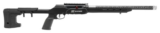 Picture of Savage Arms 47256 A22 Precision Lite 22 Lr 18" Carbon Fiber Wrapped Barrel 10+1 Black Rec Black Adjustable Mdt Aluminum Chassis Stock Black Polymer Grip Right Hand 