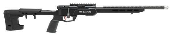 Picture of Savage Arms 70256 B22 Precision Lite Bolt 22 Lr 18" Carbon Fiber Wrapped Barrel 10+1 Black Rec Black Adjustable Mdt Aluminum Chassis Stock Black Polymer Grip Right Hand 