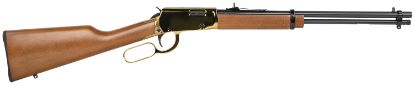 Picture of Rossi Rl22181wdgld1 Rio Bravo 22 Lr 15+1 18" Polished Black Barrel, Gold Metal Rec, Hardwood Furniture 