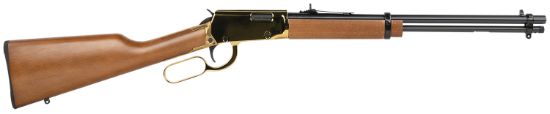 Picture of Rossi Rl22181wdgld1 Rio Bravo 22 Lr 15+1 18" Polished Black Barrel, Gold Metal Rec, Hardwood Furniture 