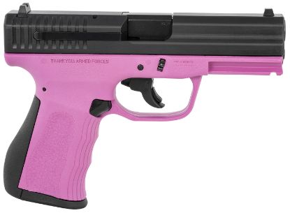 Picture of Fmk G9c1g2pksscm 9C1 G2 9Mm Luger 10+1 4" Black Stainless Steel Barrel, Black Serrated Carbon Steel Slide, Pink Polymer Frame W/Picatinny Rail, Black Backstrap Grip 