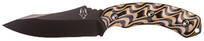 Picture of Southern Grind Sg0507020601 Jackal 4.75" Fixed Drop Point Plain Black Pvd 8670 Steel Blade, 4.50" Black/Tan G10 3D Milled Handle, Includes Sheath 