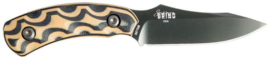 Picture of Southern Grind Sg0508010601 Jackal Pup 2.80" Fixed Drop Point Plain Black Pvd 8670 Steel Blade, 2.95" Black/Tan G10 3D Milled Handle 