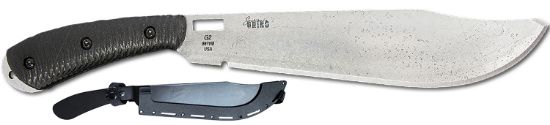 Picture of Southern Grind Sg01070002 Grandaddy 11.78" Fixed Bowie Plain Satin 8670 Steel Blade, Black G10 Handle 