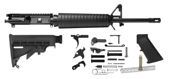 Picture of Del-Ton Inc Rkt104 Heavy Mid-Length Rifle Kit 5.56X45mm Nato 16" Chrome Moly Vanadium Barrel 7075-T6 Anodized Aluminum Rec With A2 Flash Hider 