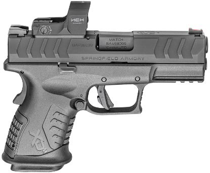 Picture of Springfield Armory Xdme93810cbhcospd Xd-M Elite Compact Osp 10Mm Auto 3.80" 11+1 Black Melonite Steel Slide/Barrel With Optic Cut Black Interchangeable Backstrap Grip Includes Hex Dragonfly Red Dot 