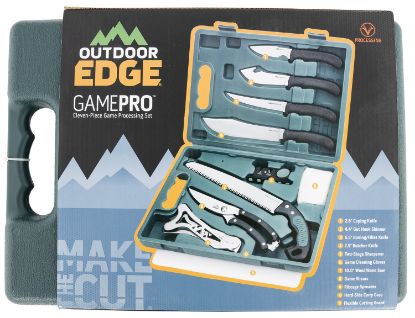 Picture of Outdoor Edge Gp1 Game Pro Game Processor Kit 420J2 Stainless Steel Black Nonslip Tpr 