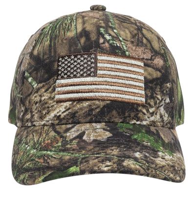 Picture of Outdoor Cap 202722-1-3 Usa Flag Mossy Oak Break-Up Country Hook & Loop Osfa Unstructured 
