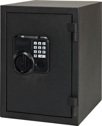 Picture of Hornady 95407 Fireproof Safe Keypad Key Entry Black Powder Coat Black Holds 2 Handguns Steel 