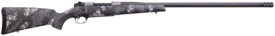 Picture of Weatherby Mct20n300wr8b Mark V Backcountry 2.0 Ti 300 Wthby Mag 3+1 26" Carbon Fiber Wrapped Barrel, Graphite Black Cerakote Metal Finish, Black With Gray/White Sponge Accents Peak 44 Blacktooth Stock