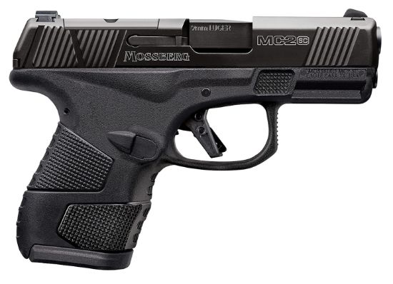 Picture of Mossberg 89025 Mc2sc Sub-Compact 9Mm Luger 3.40" 14+1,11+1 Matte Black Dlc Stainless Steel With Optics Cut Aggressive Textured Black Polymer Grip (No Safety) 