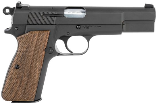 Picture of Springfield Armory Hp9201 Sa-35 9Mm Luger 15+1 4.70" Stainless Steel Barrel, Matte Blued Serrated Carbon Steel Slide & Frame W/Beavertail, Checkered Walnut Grip 