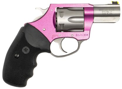 Picture of Charter Arms 53630 Chic Lady Rosie Large, 38 Special 6 Shot, 2.20" Matte Stainless Steel Barrel & Cylinder, Pink Aluminum Frame, W/Black Finger Grooved Rubber Grip, Exposed Hammer 