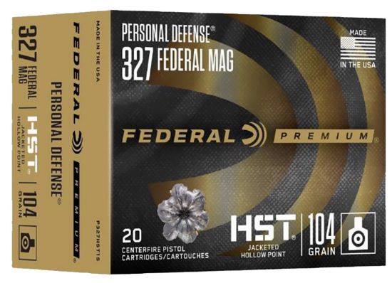 Picture of Federal P327hst1s Premium Personal Defense 327 Federal Mag 104 Gr Jacket Hollow Point 20 Per Box/ 10 Case 