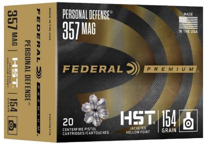 Picture of Federal P357hst1s Premium Personal Defense 357 Mag 154 Gr Hst Jacketed Hollow Point 20 Per Box/ 10 Case 