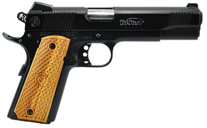 Picture of Tristar 85614 American Classic Ii 1911 9Mm Luger 9+1, 5" Stainless Steel Barrel, Blued Serrated Steel Slide, Blued Steel Frame W/Beavertail, Wood Grip 