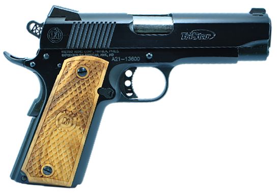 Picture of Tristar 85620 American Classic Commander 1911 45 Acp 8+1, 4.25" Stainless Steel Barrel, Blued Serrated Steel Slide, Blued Steel Frame W/Beavertail, Wood Grip 