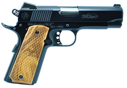 Picture of Tristar 85624 American Classic Commander 1911 9Mm Luger 9+1 4.25" Stainless Steel Barrel, Blued Serrated Steel Slide, Blued Steel Frame W/Beavertail, Wood Grip 