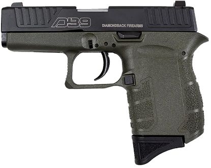 Picture of Diamondback Db0200p101 Db9 Gen4 Micro-Compact Frame 9Mm Luger 6+1, 3.10" Stainless Steel Barrel, Black Nitride Serrated Stainless Steel Slide, Od Green Polymer Frame & Grip 