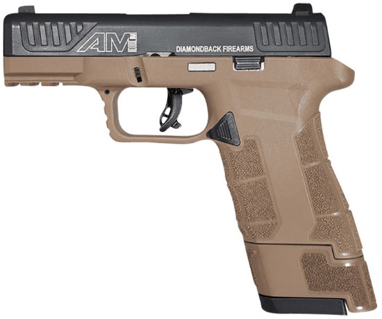 Picture of Diamondback Db0300p061 Dbam29 Sub-Compact 9Mm Luger 3.50" 12+1,17+1 Flat Dark Earth Finish Frame With Serrated Black Nitride Stainless Steel Slide, Polymer Grip & Picatinny Rail 