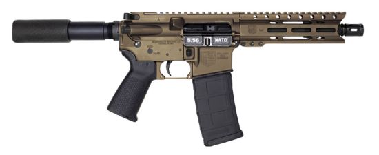 Picture of Diamondback Db1912k071 Db15 Ar Pistol Carbine Length 5.56X45mm Nato 7" 30+1 Midnight Bronze Buffer Tube Stock 