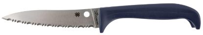 Picture of Spyderco K20spr Counter Puppy 3.48" Fixed Serrated 7Cr17mov Ss Blade Purple Plastic Handle 