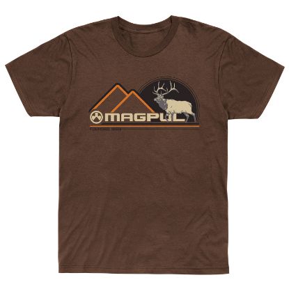 Picture of Magpul Mag1234-203-S Wapiti Brown Heather Cotton/Polyester Short Sleeve Small 