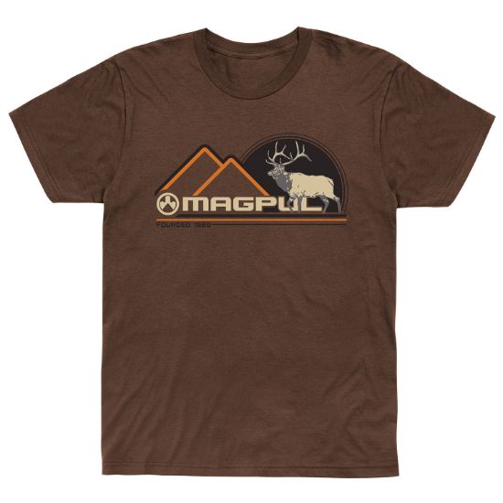 Picture of Magpul Mag1234-203-S Wapiti Brown Heather Cotton/Polyester Short Sleeve Small 