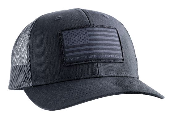 Picture of Magpul Mag1215-001 Standard Black Adjustable Snapback Osfa Structured Woven American Flag Patch 