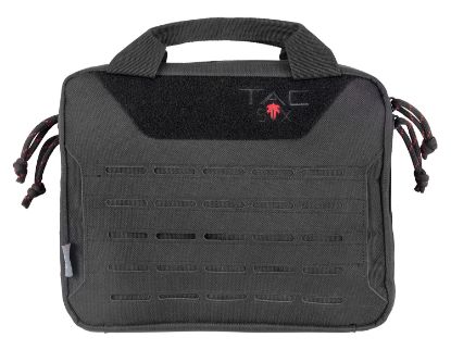 Picture of Tac Six 10814 Crew Tactical Pistol Case Black 600D Polyester 2 Handguns 