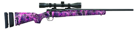 Picture of Mossberg 28142 Patriot Super Bantam 243 Win Caliber With 5+1 Capacity, 20" Fluted Barrel, Matte Blued Metal Finish & Muddy Girl Wild Synthetic Stock Right Hand (Youth) Includes 3-9X40mm Scope 